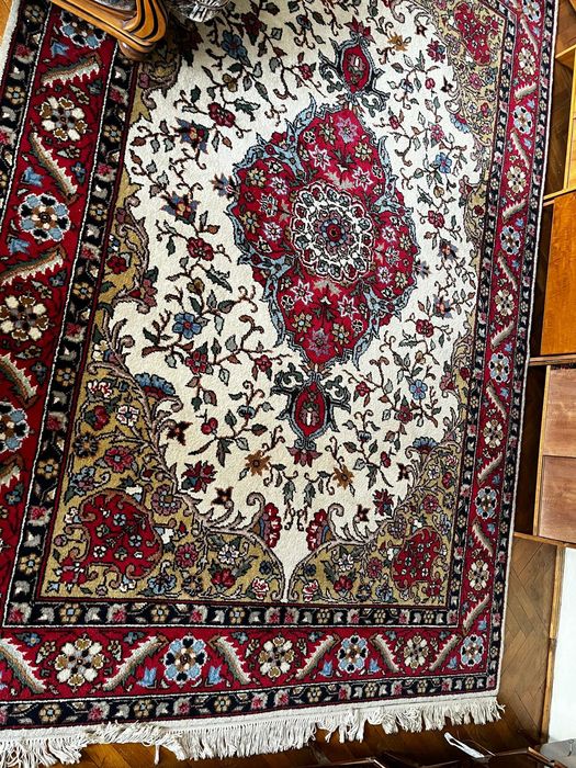 Covor de lux din lână 100% – lucrat manual, autentic Rupea, anii ’80 –