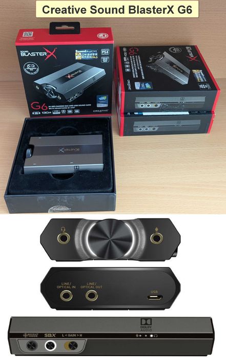 7 вида Creative външни USB звукови карти и DAC усилватели – Sound Blaster Play! 4 / G3 / G6 / GC7 / X4 / G8 / Creative Live! Audio A3 Разопаковани