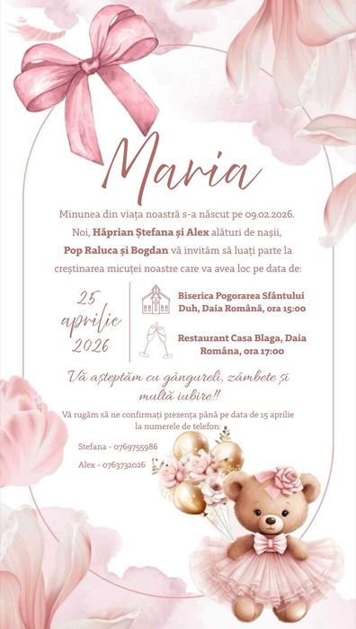 Invitații digitale personalizate | 50 lei