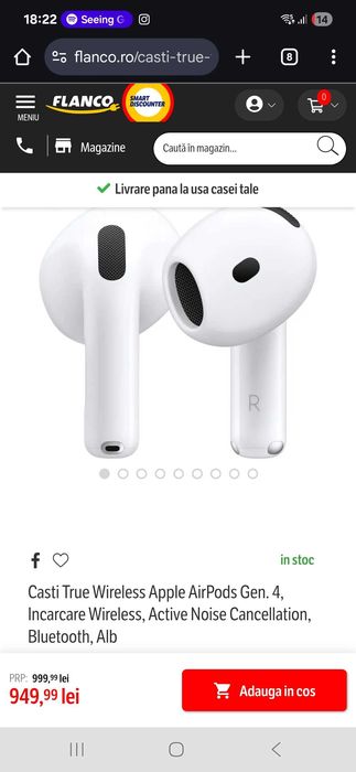 Apple AirPods 4 - Impecabile