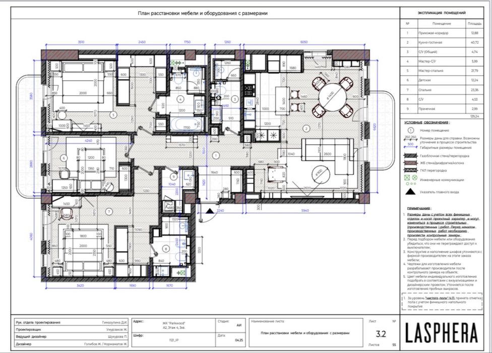 Премиальный ЖК Parkwood | 4-комнатная | Ул. Нукусская. Коробка