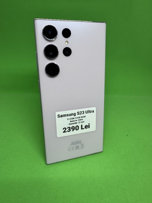 Samsung S23 Ultra, 512 GB, Lavander( roz), Garantie 12 luni