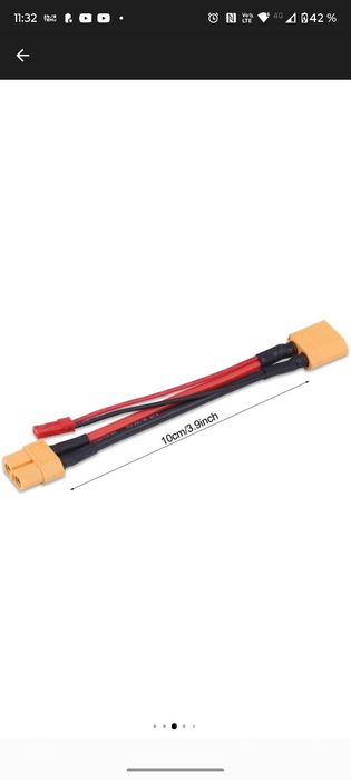 Adaptor Cablu XT60: Conectori Mascul si Feminin 14 AWG cu Stecher JST 22 AWG - Accesorii Ideale pentru Modele RC
