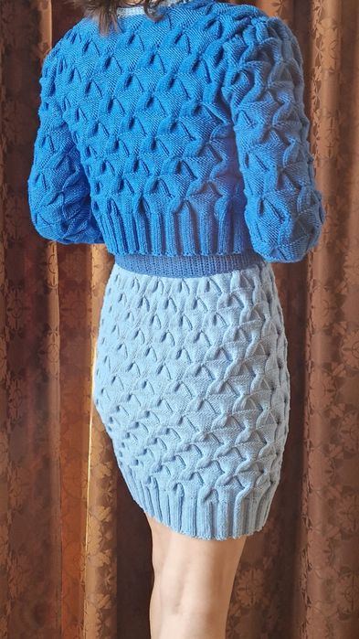 Плетена рокля и жилетка
