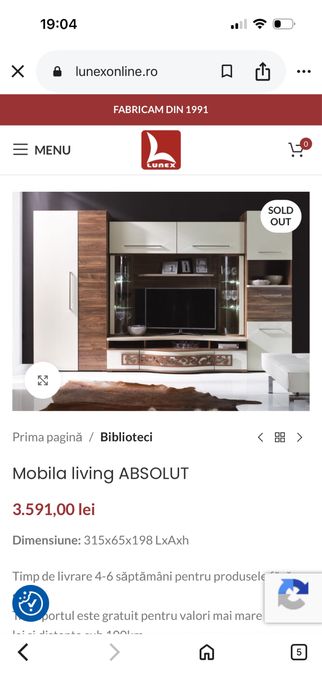 Set mobilier living Absolut