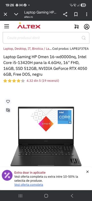Laptop hp omen foarte bun