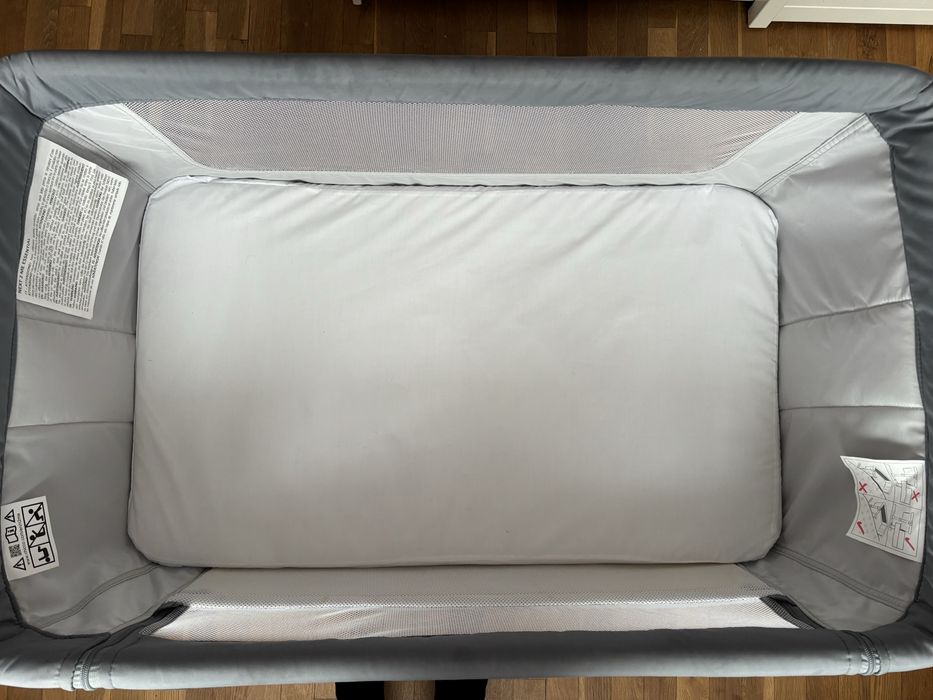 Бебешка кошара Chicco - Next 2 Me, Essential, сива