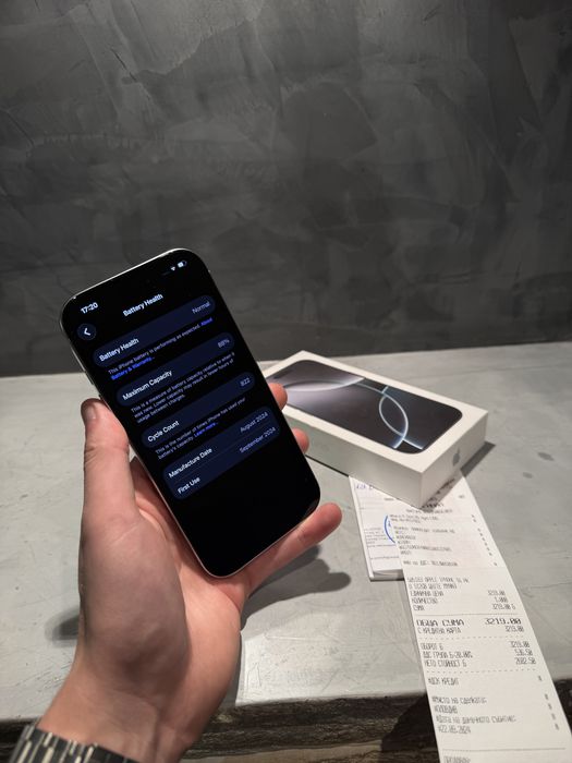 КАТО НОВ Iphone 16 Pro 512 GB White