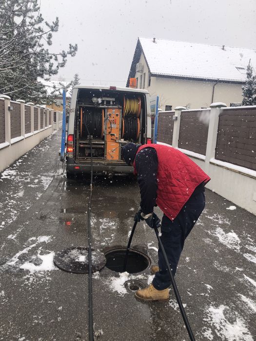 Desfundare canalizare .Camera video inspectie tevi de canal.