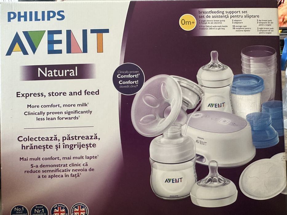 PHILIPS AVENT Комплект електрическа помпа за кърма и шишета COMFORT
