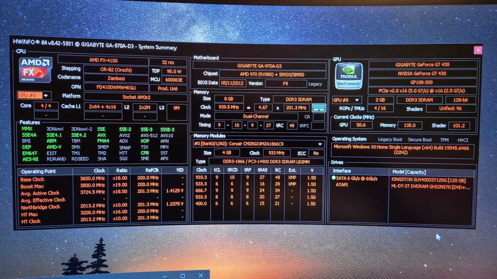 Calculator PC Gaming / Office – AMD FX, 8GB RAM, SSD, NVIDIA GT 430