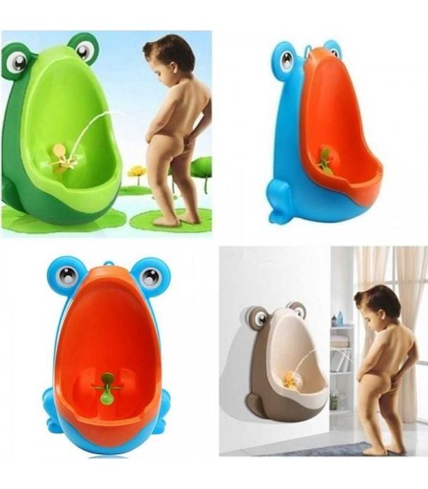 Писоар за деца под формата на жабка/ Цвят: Зелен,
