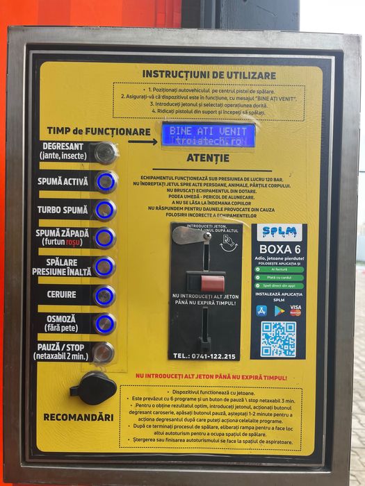 Ocazie automatizare spălătorie auto self