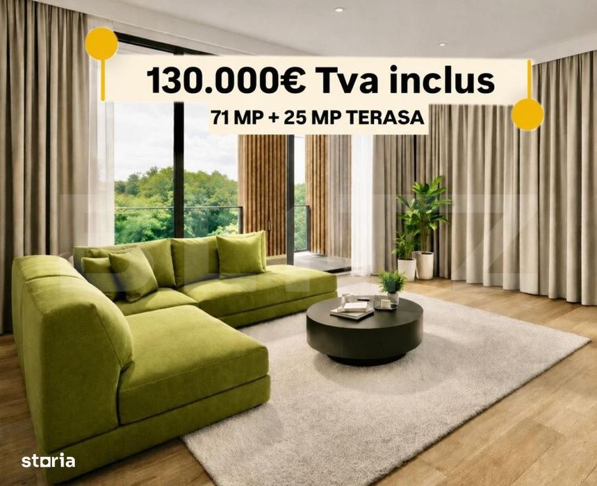 Apartament de vanzare cu 3 camere, 71 mp, zona Torontalului