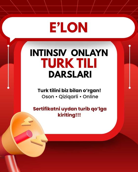Onlayn va Oflayn TURK TILI kurslari