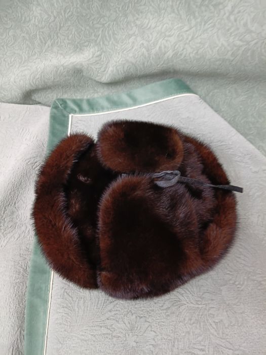 Шапка норковая теплая