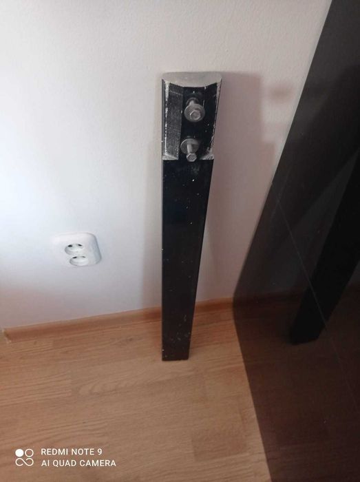 Стол раздвижной черный полированный