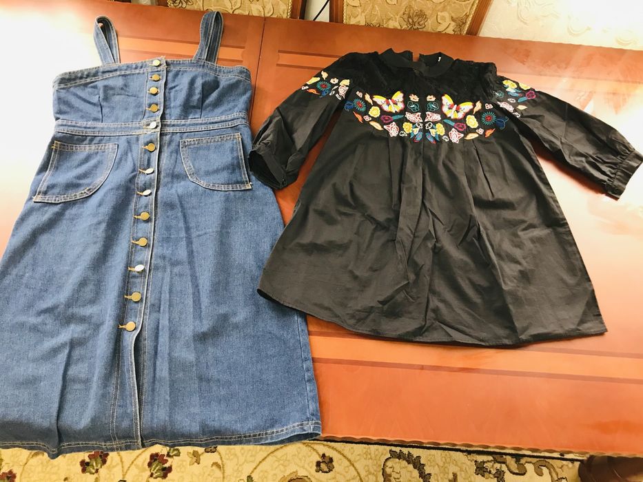 Продам джинсовый сарафан и кофточку