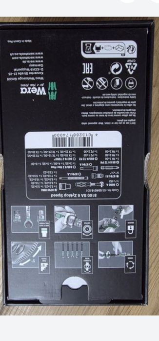 Set clichet cu tubulare si biti WERA 8100 SA 6