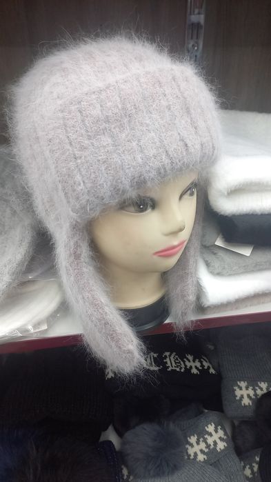 Ушанки ангора с утеплением