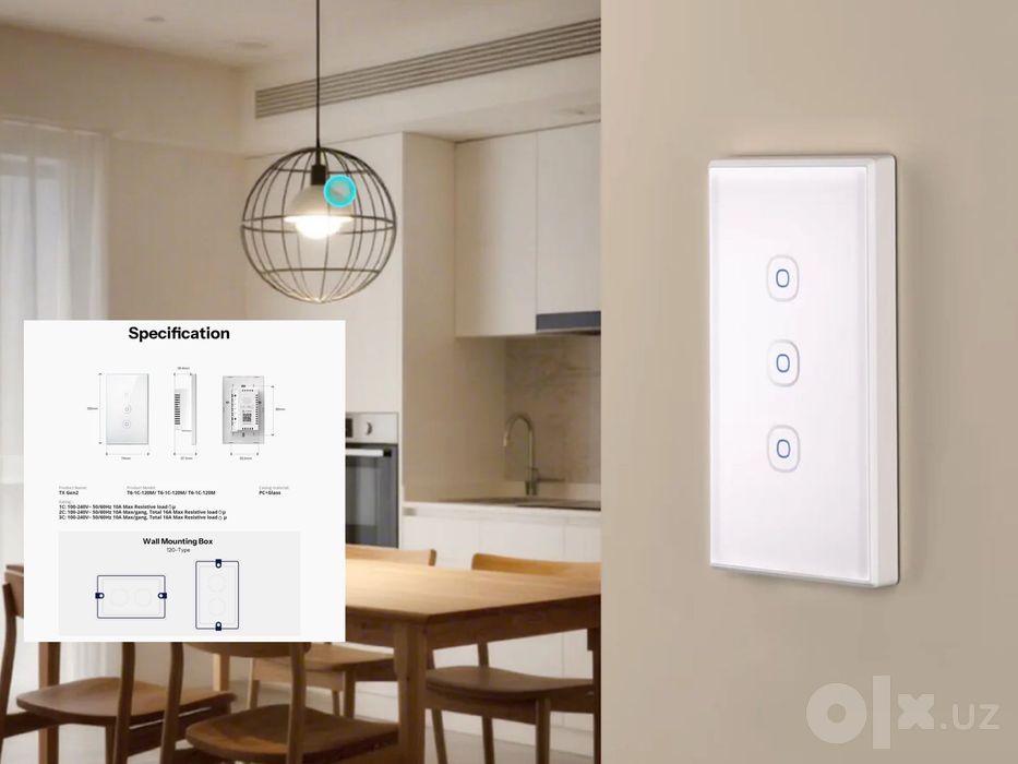 SONOFF TX Gen2: сенсорный выключатель Matter, 3 зоны, Wi-Fi