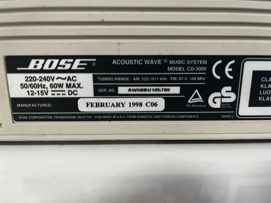 Bose Acoustic Wave Radio Cd