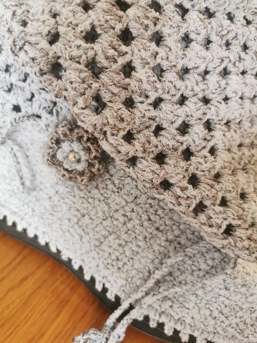 Cizme croșetate manual, noi, 36-37