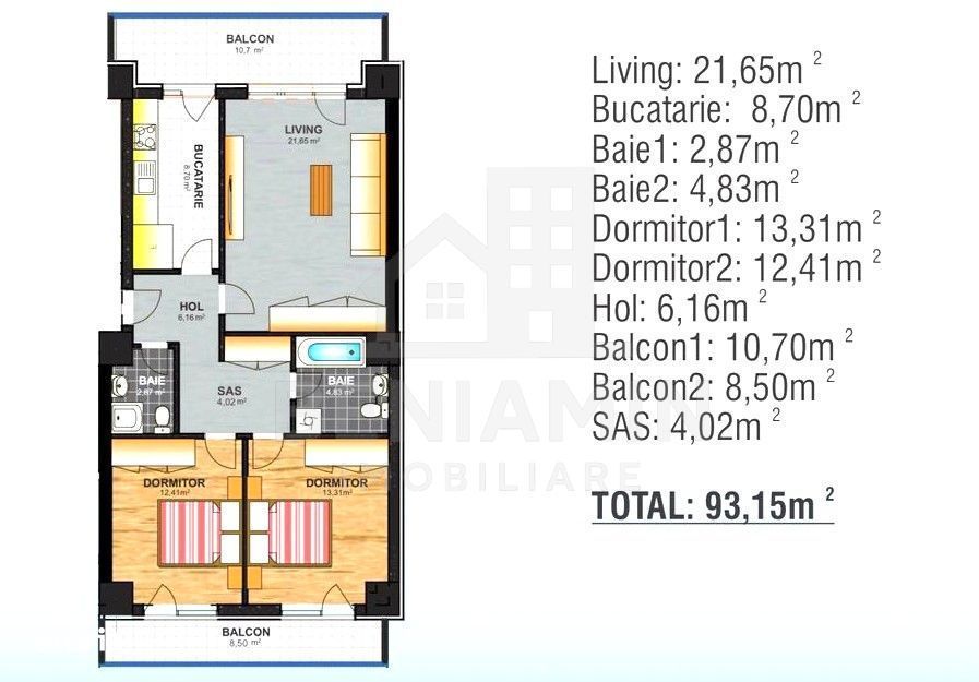 3Camere- 93mp-Ultrafinisat-2Bai-Bloc Nou-Rovine-Bacriz-Comision 0