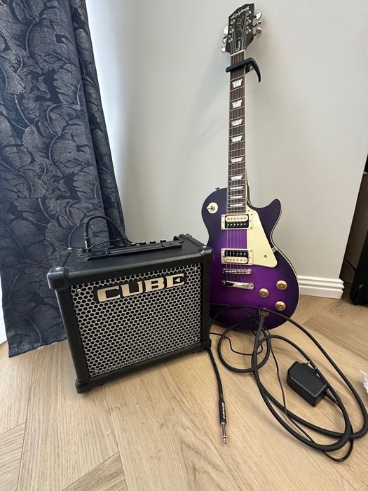 Chitară Electrică Epiphone Les Paul Classic  +Amplificator Roland