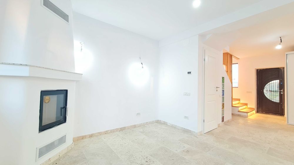 Casa noua gata de mutare cu semineu, pompa de caldura, incalzire prin pardoseala, 150mp utili, cartier Green City la 10km de Bucuresti,
