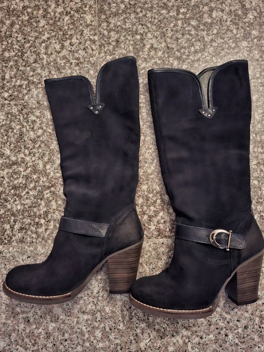 Уникални ботуши - естествен велур 39