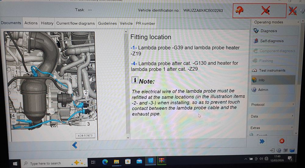 Odis vas 6154 laptop diagnoza auto vw skoda audi seat