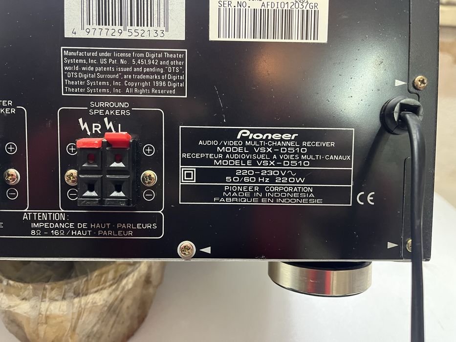 Pioneer vsx d 510  vsx609rds
