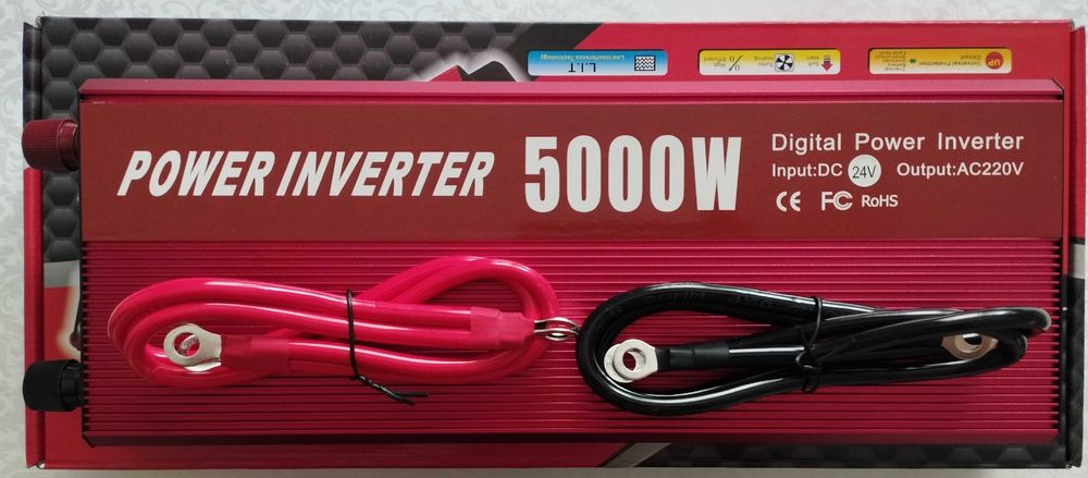 Преобразователь автомобильный, инвертор Kesoto 24/220В, 5000 Вт