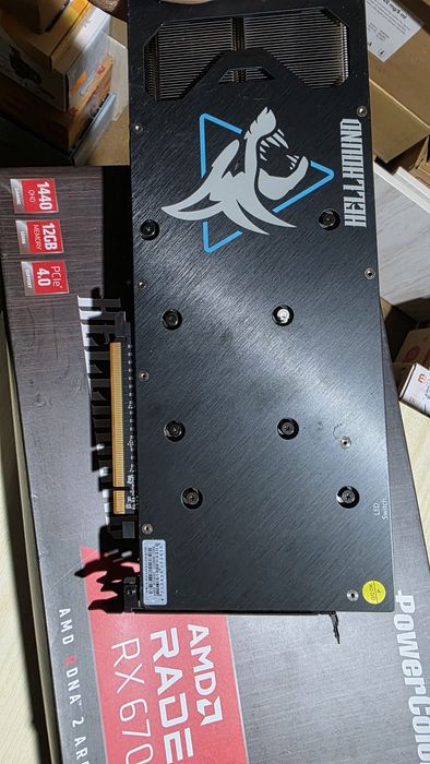 Видеокарта Powercolor rx6700xt Hellhound