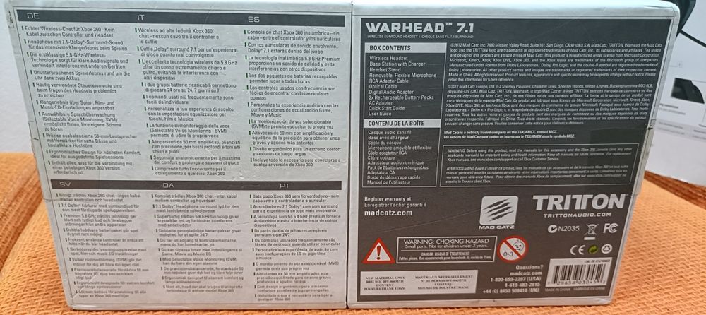 Vând căști gaming Tritton Warhead 7.1, în ambalajul original, foarte puțin folosite