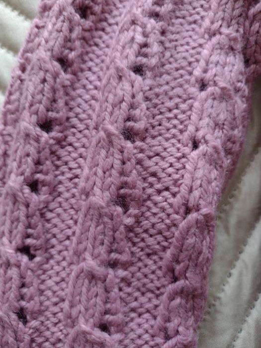 Ръчно плетена туника (дълъг пуловер) Нов.размер L.