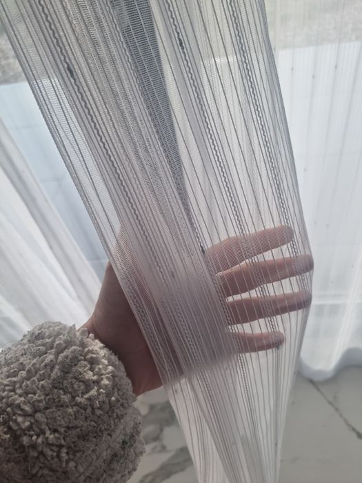 Perdea alba din doua bucăți