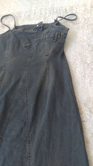 Сарафан джинсовый длинный