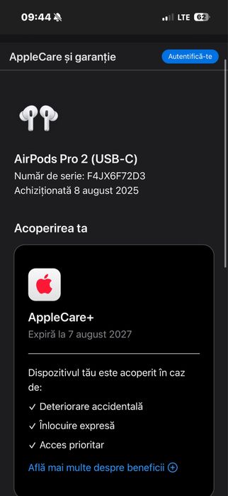 AirPods Pro 2 USB-C originale, SIGILATE, factura + garantie Apple 2027