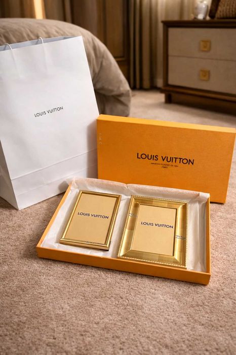 унисекс подарък рамкa  луис вютон louis vuitton мъжки дамски златни LV