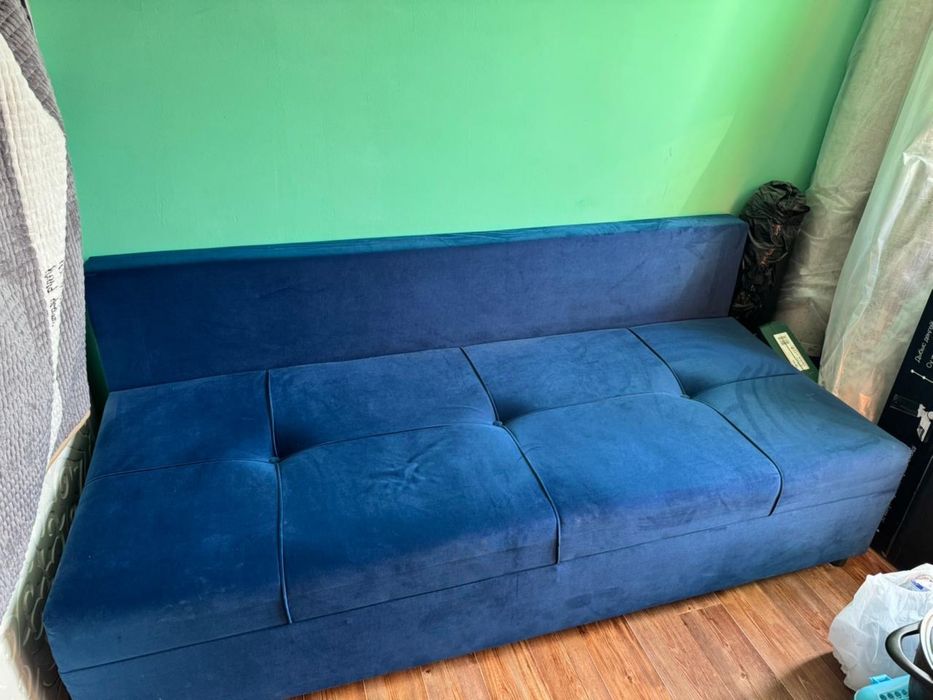 Диван раскладной синий размер 90*180