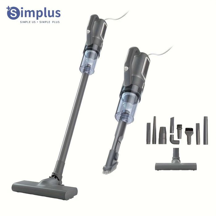 Прахосмукачка с Кабел 2 в 1 Simplus Ръчна и Вертикална, 16000PA, 400W!