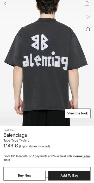 Тениска Balenciaga - 25% OFF
