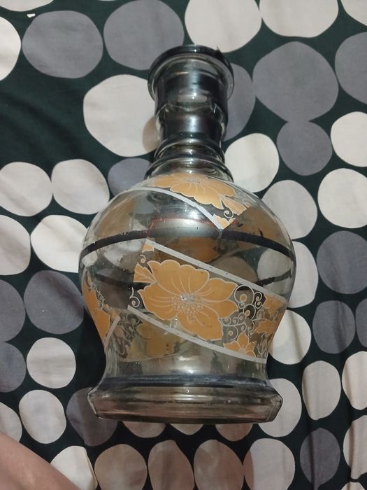 Vas de sticlă ch model floral
