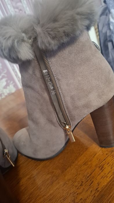 Сапоги кожанные производство Партугалия и Батильоны натуральная замша