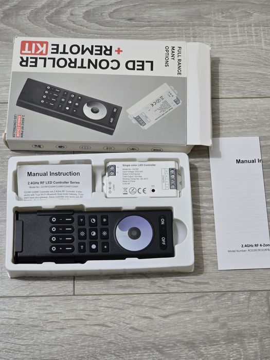 Controler LED FCOB 5050 SMD COB + Telecomandă RF 2.4GHz (4 zone)