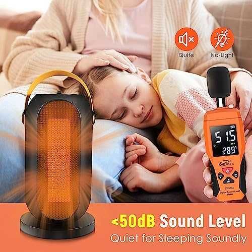 Нов Безшумен Отоплител 1200W Термостат 3 Режима, Защита Печка Духалка