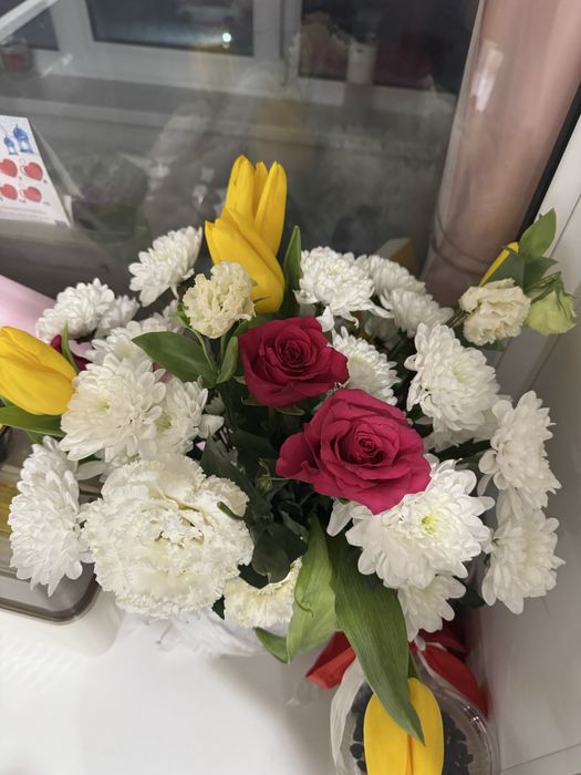 два букета цветы новые