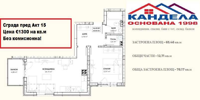 Продава се Двустаен апартамент в Пловдив, Западен - 64 кв.м за 1305 €/кв.м - Снимка #5